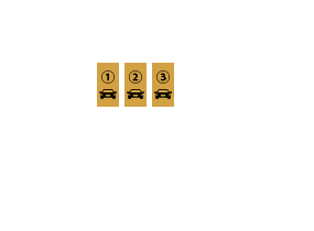 自動車は大きな窓の前へお止めください。